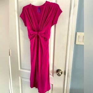 Pink seraphine maternity dress